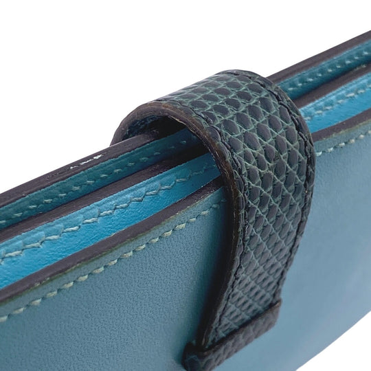 HERMES Long Wallet Purse Epsom green Bifold Walletlong wallet Votaderact Beansufla Women Used Authentic