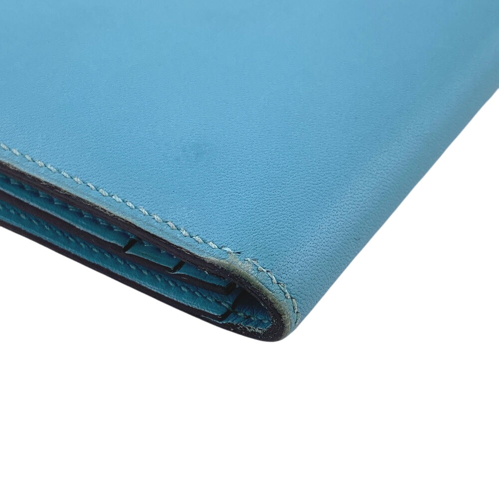 HERMES Long Wallet Purse Epsom green Bifold Walletlong wallet Votaderact Beansufla Women Used Authentic