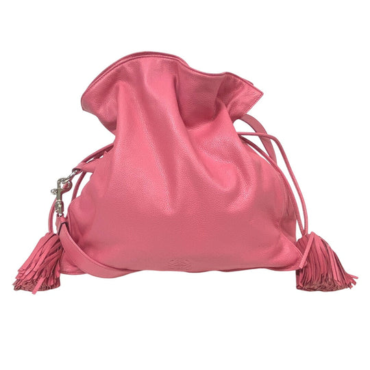 LOEWE Shoulder Bag leather pink Nappa flamenco Women Used Authentic