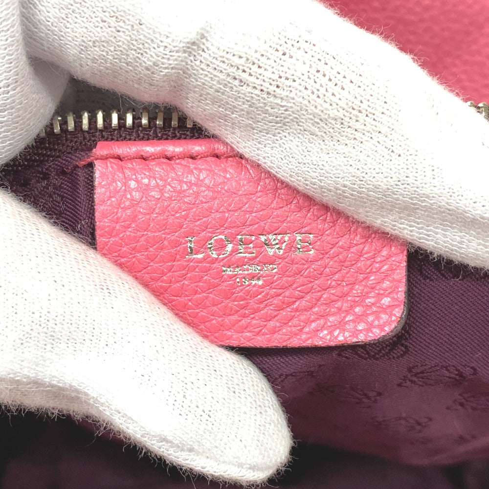LOEWE Shoulder Bag leather pink Nappa flamenco Women Used Authentic