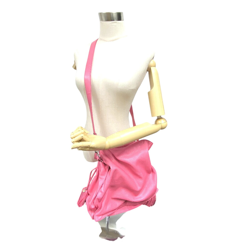 LOEWE Shoulder Bag leather pink Nappa flamenco Women Used Authentic