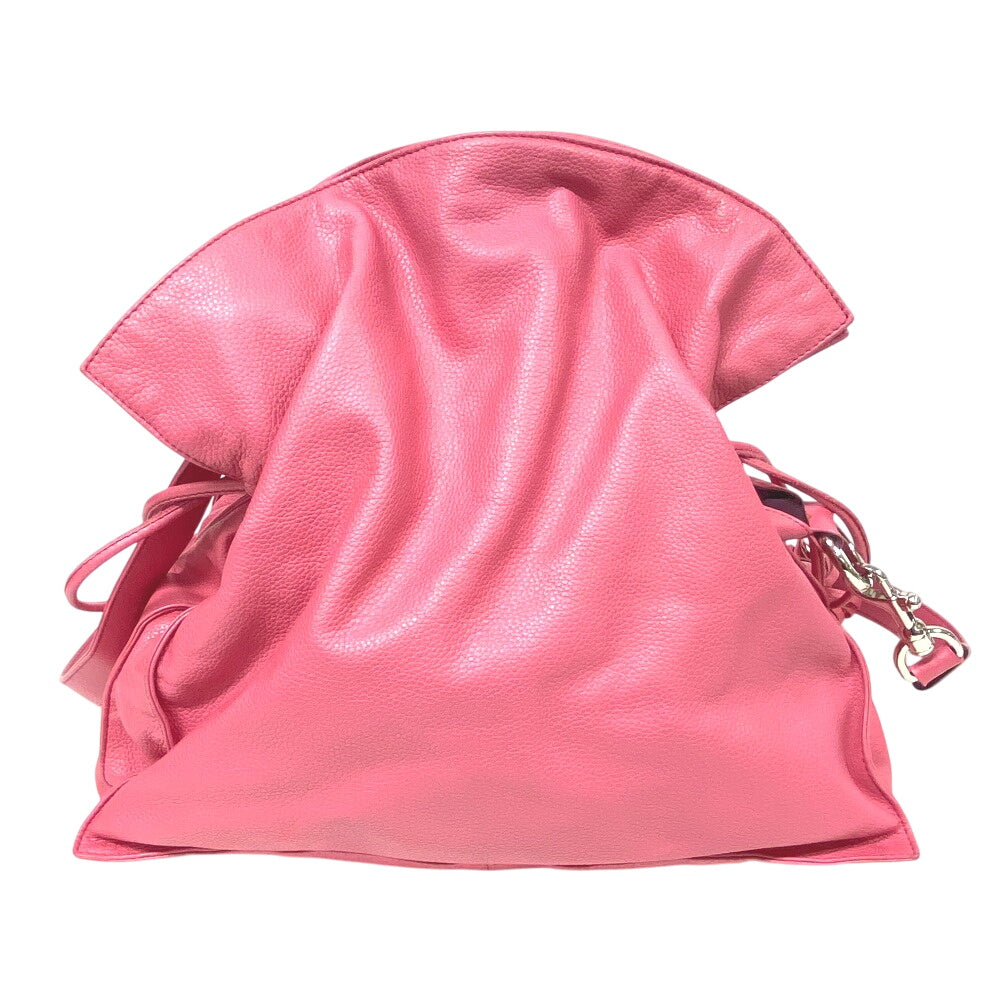 LOEWE Shoulder Bag leather pink Nappa flamenco Women Used Authentic