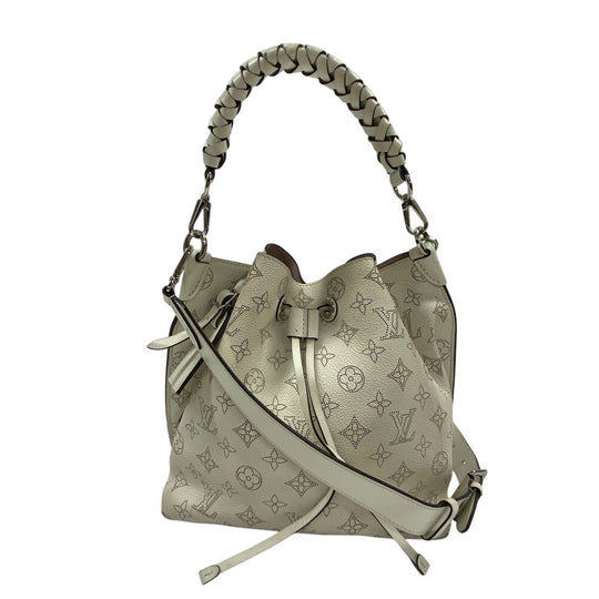 LOUIS VUITTON Shoulder Bag M58483 Monogram Mahina white Mahina Mulia Women Used Authentic