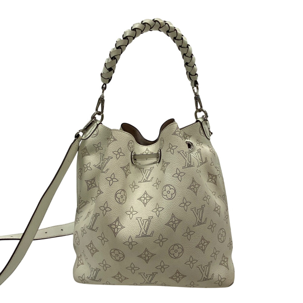 LOUIS VUITTON Shoulder Bag M58483 Monogram Mahina white Mahina Mulia Women Used Authentic