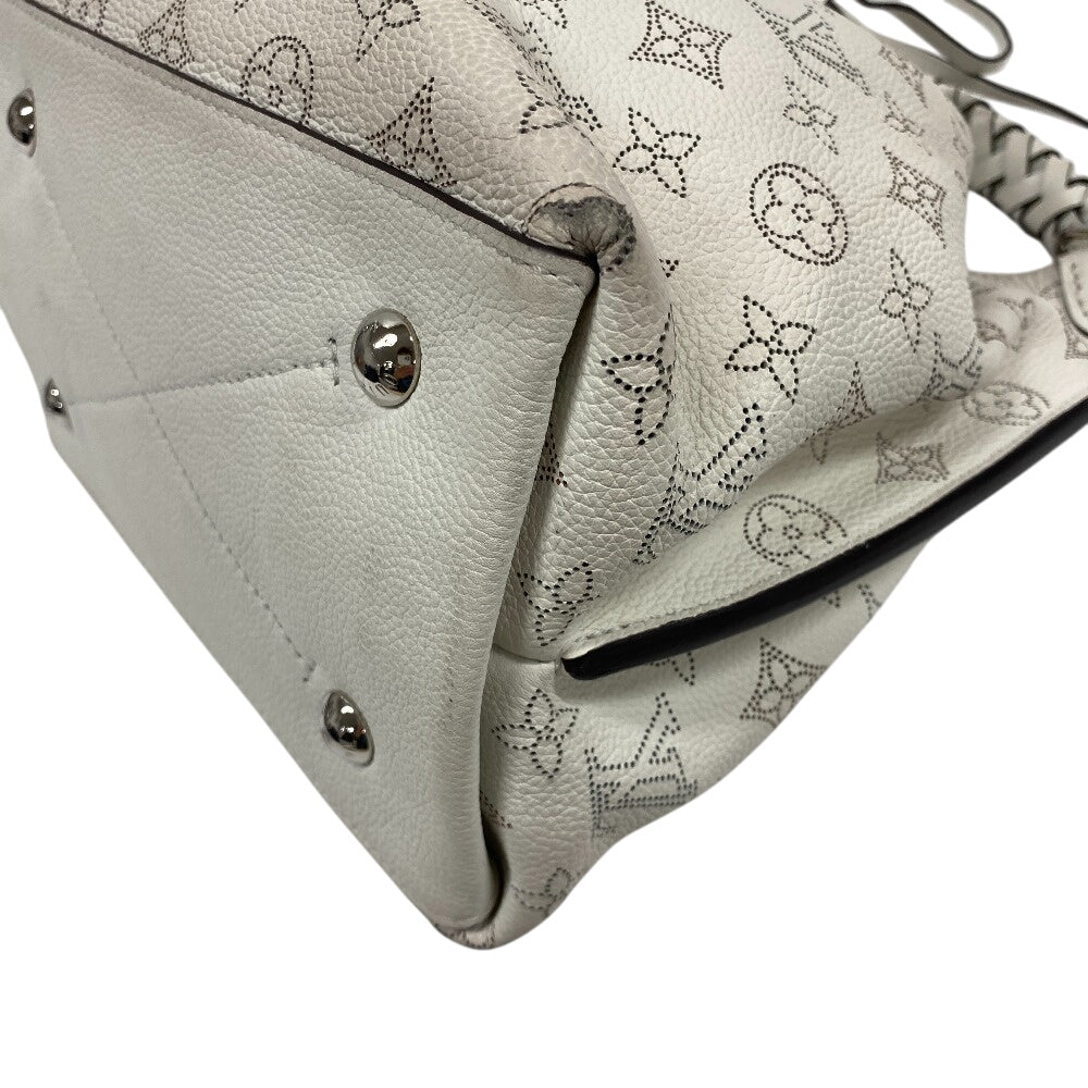 LOUIS VUITTON Shoulder Bag M58483 Monogram Mahina white Mahina Mulia Women Used Authentic