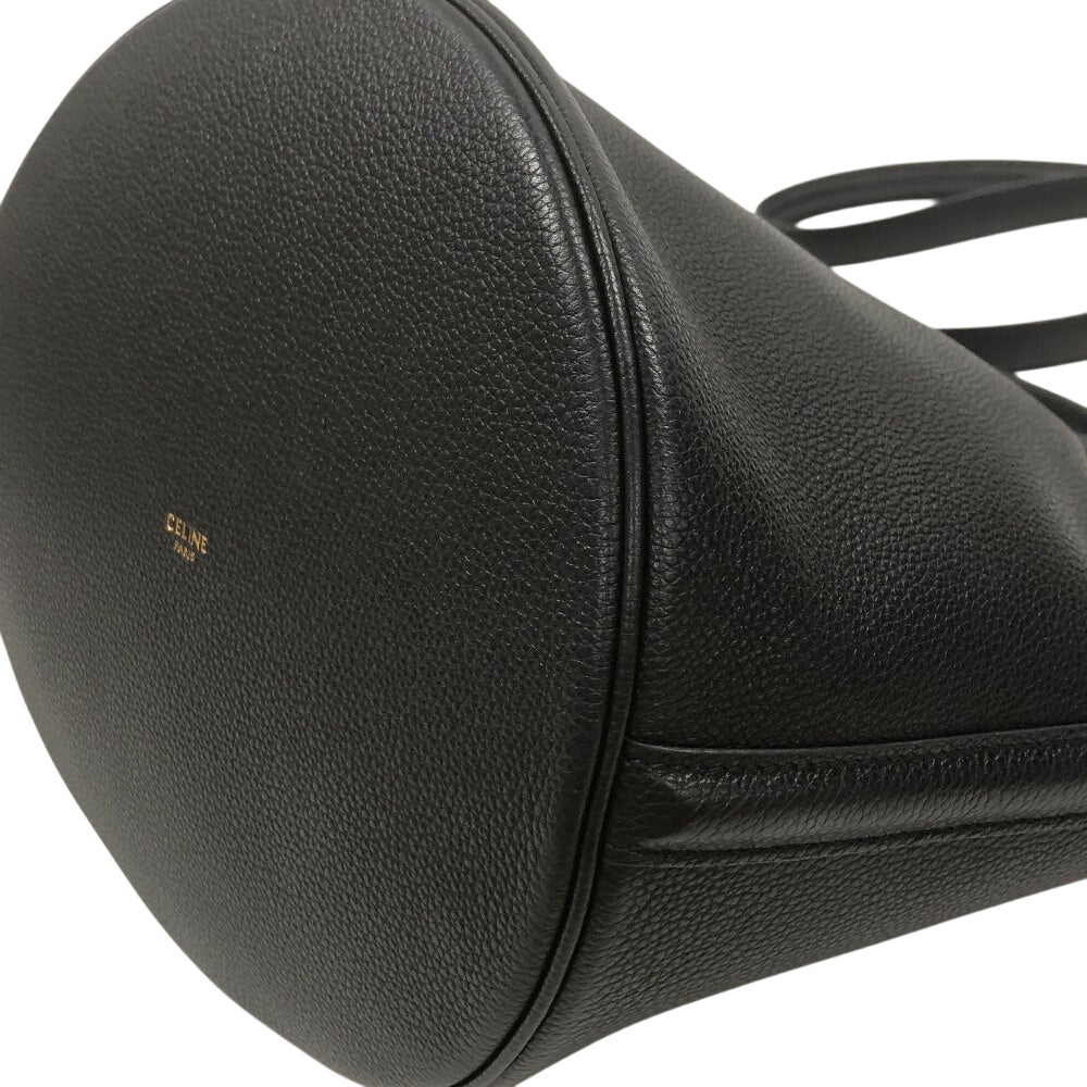 CELINE Handbag leather black Bucket16 teen 2way Women Used Authentic