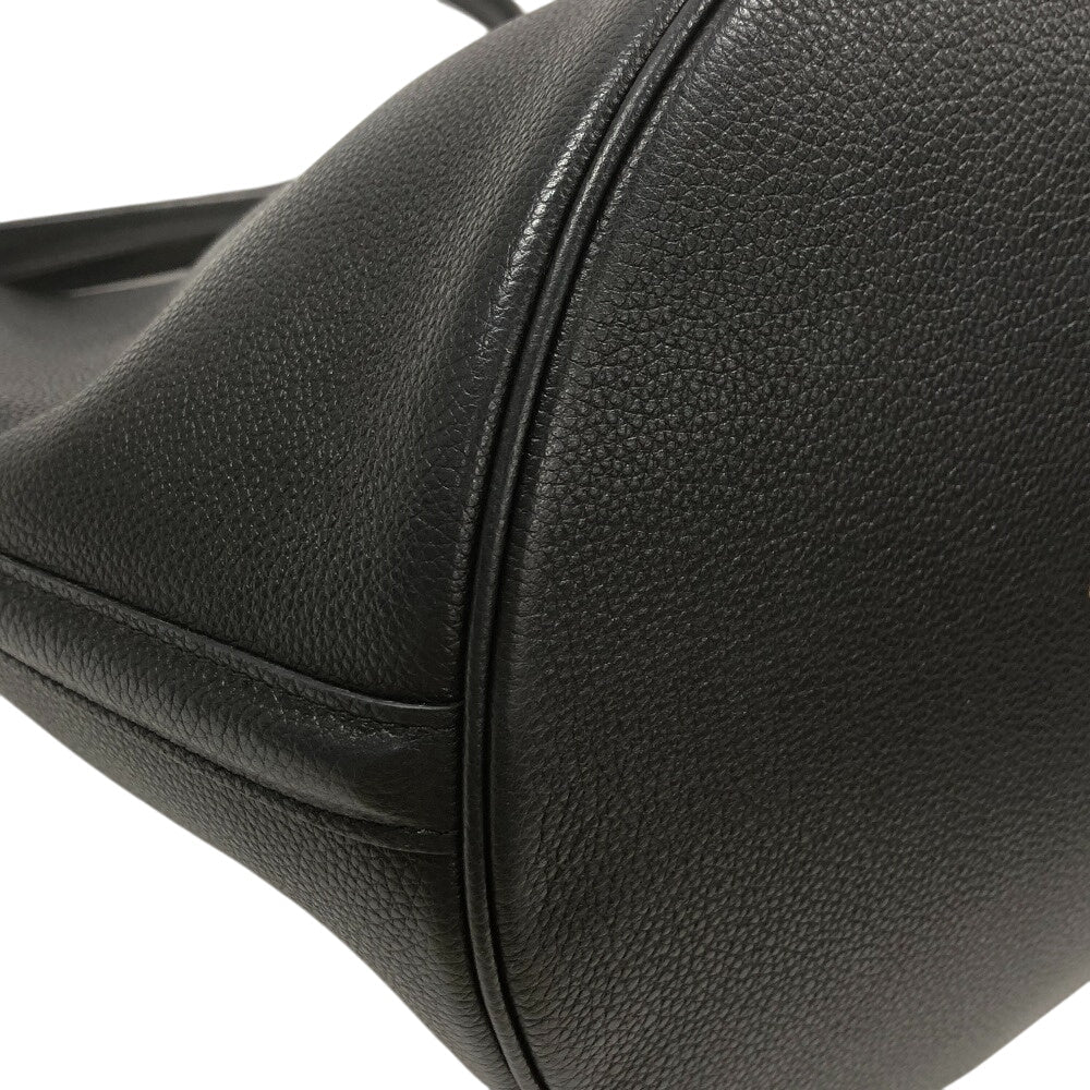 CELINE Handbag leather black Bucket16 teen 2way Women Used Authentic