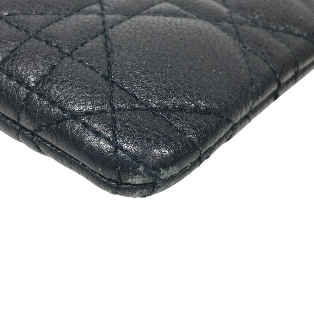 Christian Dior Shoulder Bag leather black Multifunction Canage Women Used Authentic
