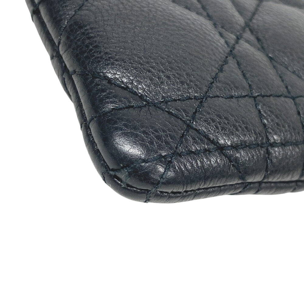 Christian Dior Shoulder Bag leather black Multifunction Canage Women Used Authentic