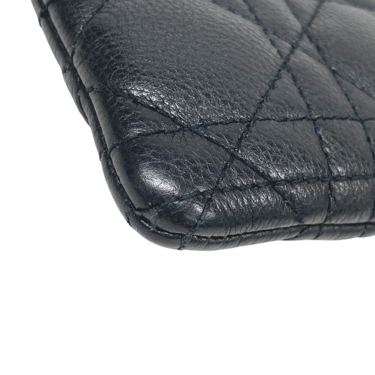Christian Dior Shoulder Bag leather black Multifunction Canage Women Used Authentic