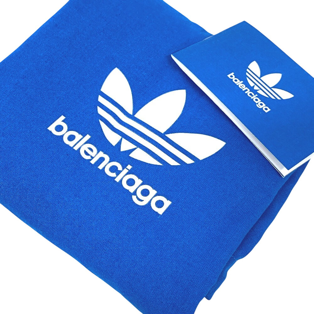 BALENCIAGA Shoulder Bag 721850 leather black Three line Adidas Small cross mens Used Authentic