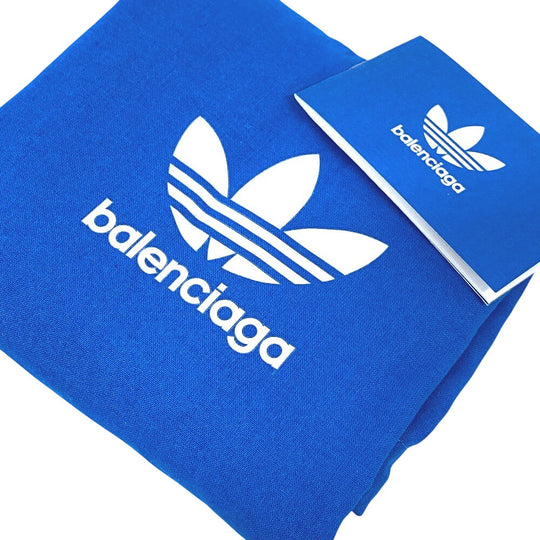 BALENCIAGA Shoulder Bag 721850 leather black Three line Adidas Small cross mens Used Authentic