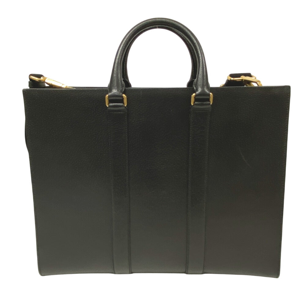 GUCCI Tote Bag 429036 leather black 2way Business bag mens Used Authentic