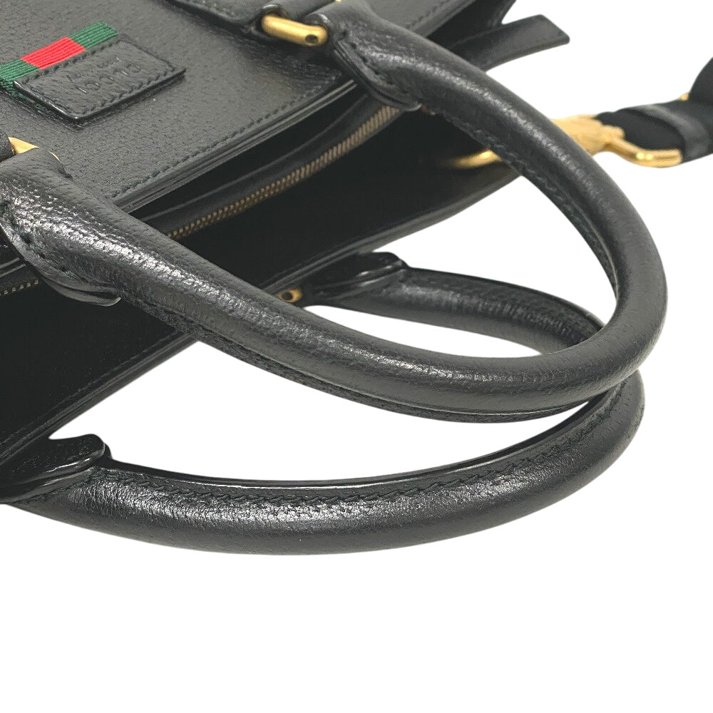 GUCCI Tote Bag 429036 leather black 2way Business bag mens Used Authentic