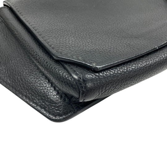 LOUIS VUITTON Sling bag M57081 Grain leather black LV Aerogram takeoff sling mens Used Authentic