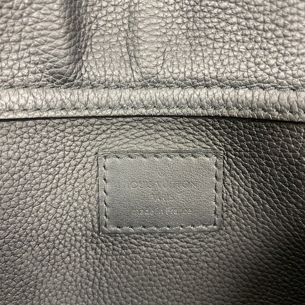 LOUIS VUITTON Sling bag M57081 Grain leather black LV Aerogram takeoff sling mens Used Authentic