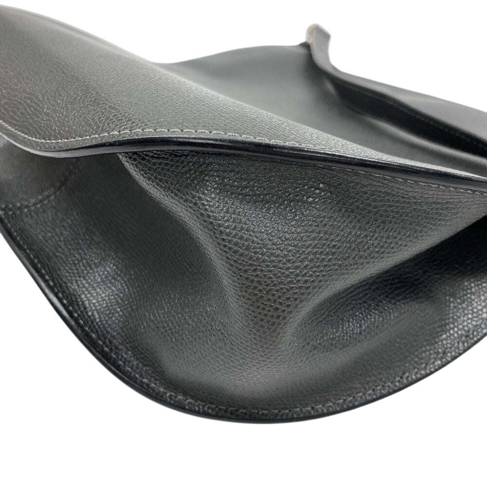 Valextra Shoulder Bag leather gray Weekend Hobo Women Used Authentic