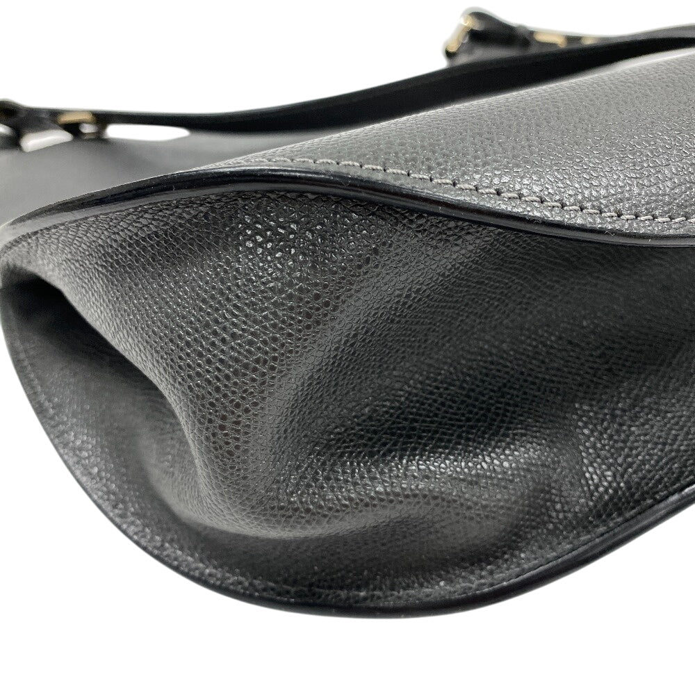 Valextra Shoulder Bag leather gray Weekend Hobo Women Used Authentic