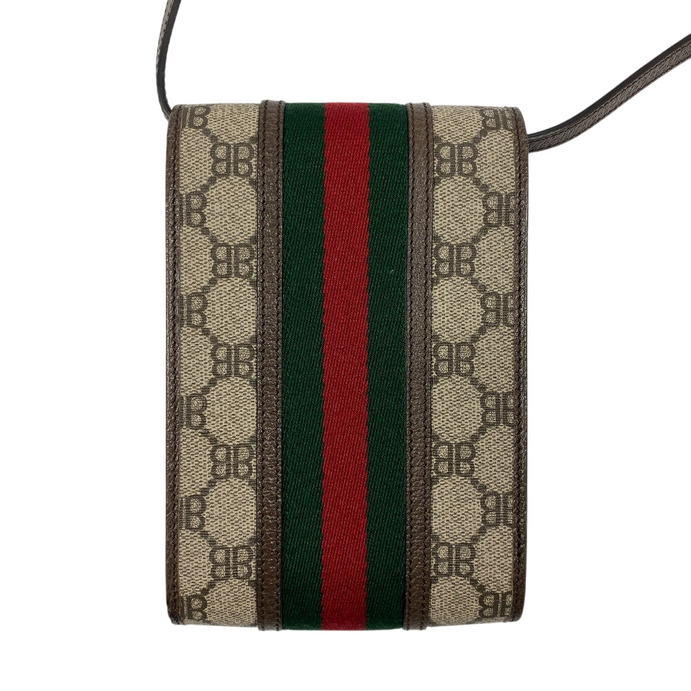 GUCCI Shoulder Bag 680130 PVC, Leather Brown The Hacker Project Balenciaga Women Used Authentic