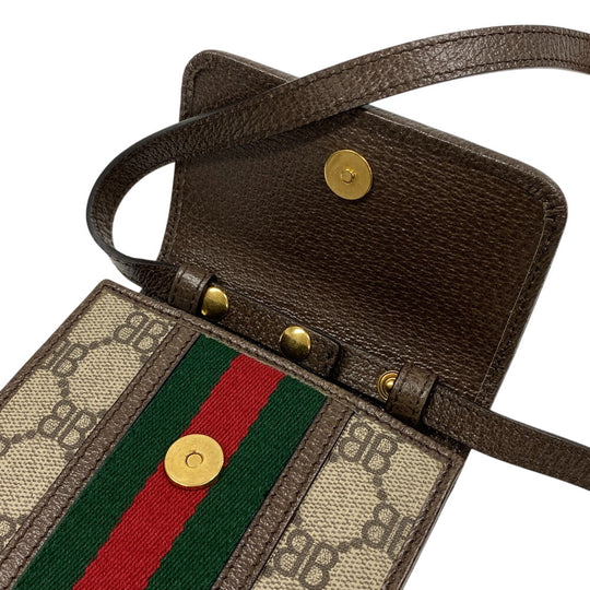 GUCCI Shoulder Bag 680130 PVC, Leather Brown The Hacker Project Balenciaga Women Used Authentic