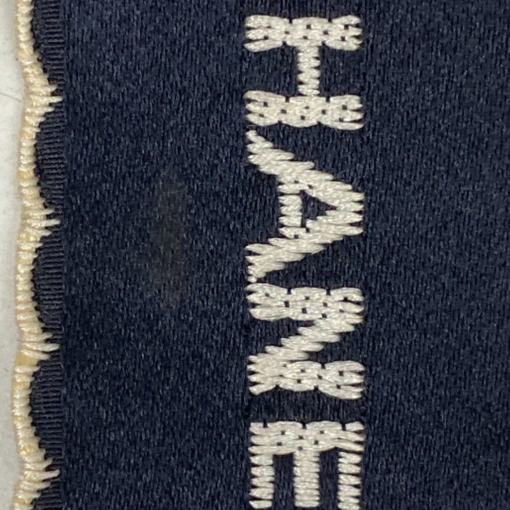 CHANEL Brooch silk Navy Fabric Ribbon Women Used Authentic