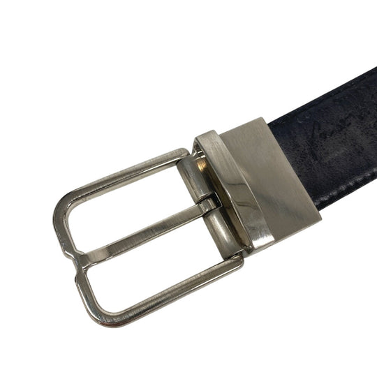 Berluti belt leather Brown Calligraphy mens Used Authentic