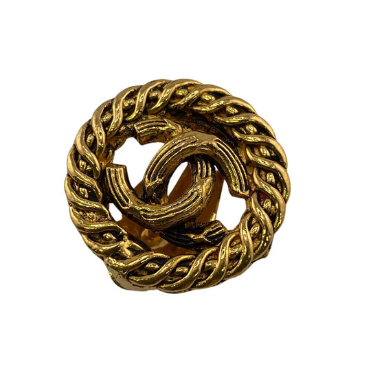 CHANEL Earring Gold Plated gold 2190 COCO Mark Women Used Authentic