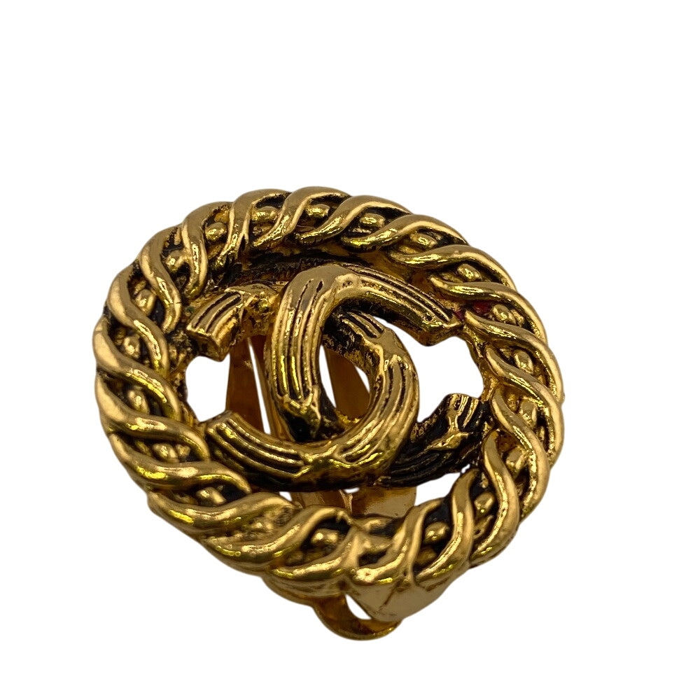 CHANEL Earring Gold Plated gold 2190 COCO Mark Women Used Authentic