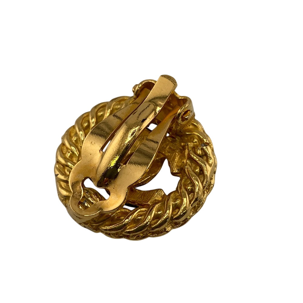 CHANEL Earring Gold Plated gold 2190 COCO Mark Women Used Authentic