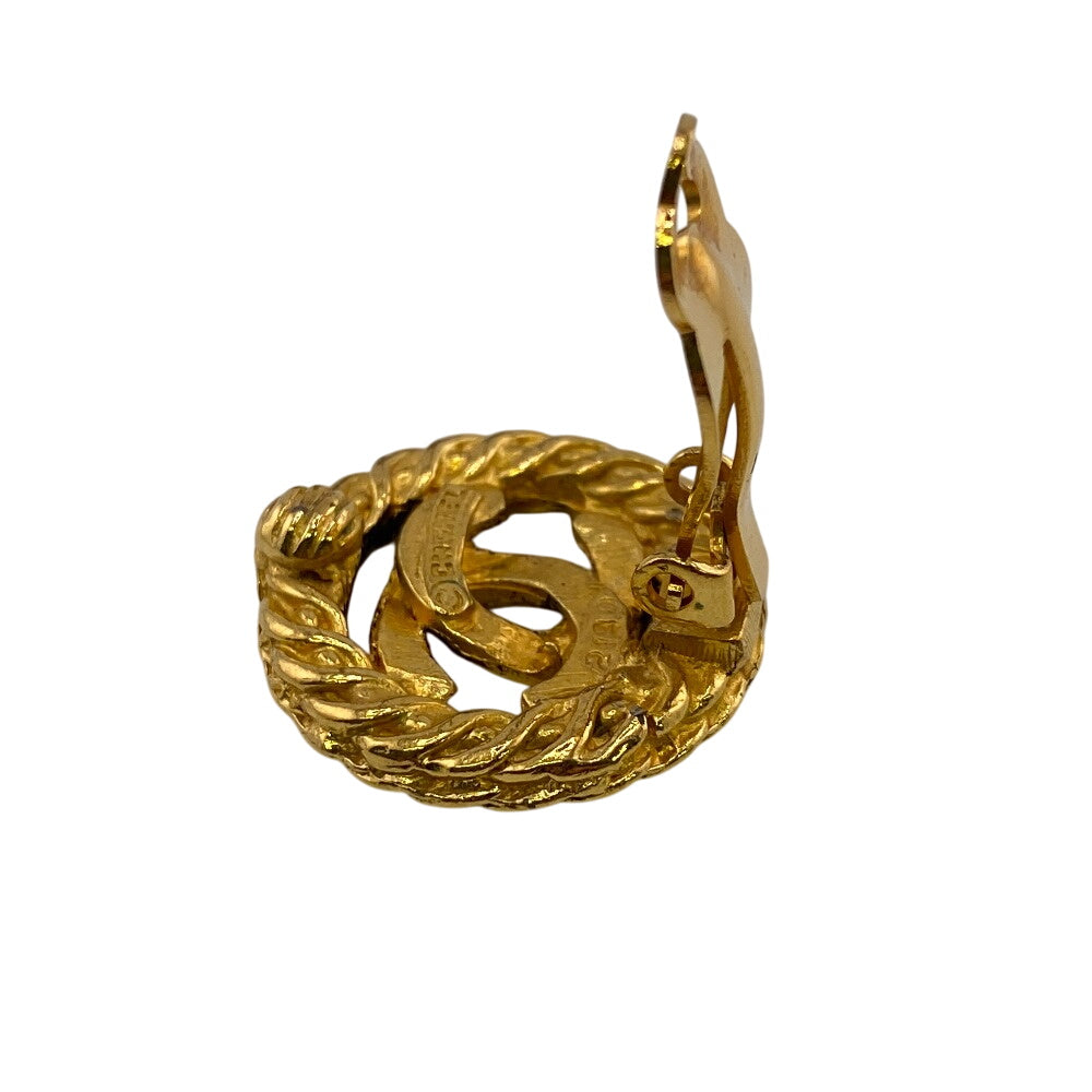 CHANEL Earring Gold Plated gold 2190 COCO Mark Women Used Authentic
