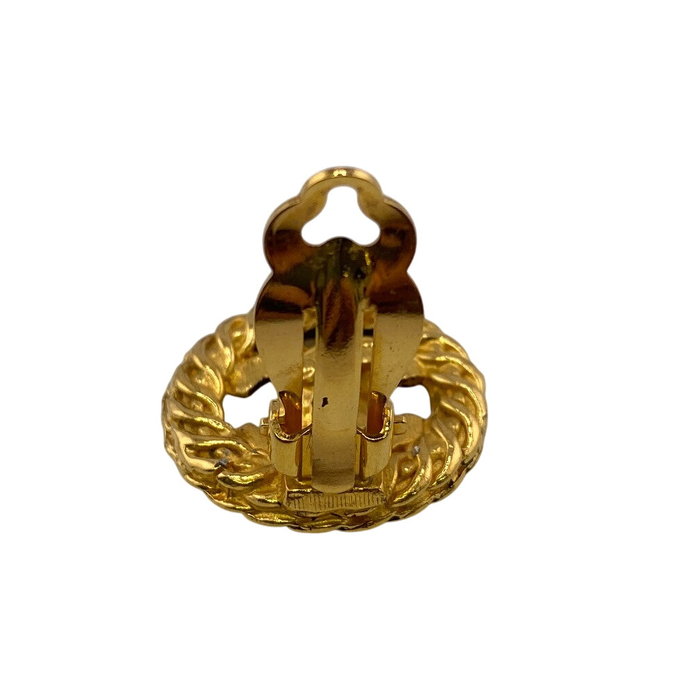 CHANEL Earring Gold Plated gold 2190 COCO Mark Women Used Authentic