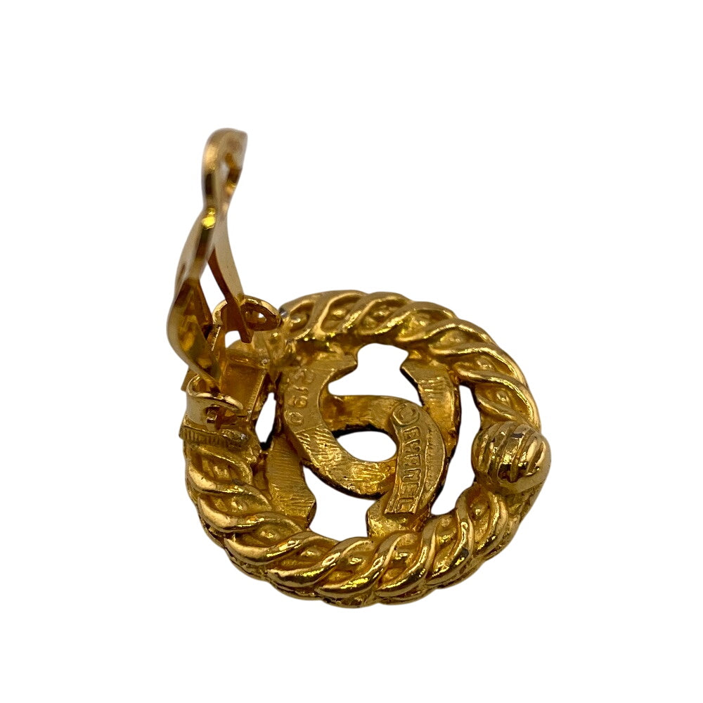 CHANEL Earring Gold Plated gold 2190 COCO Mark Women Used Authentic