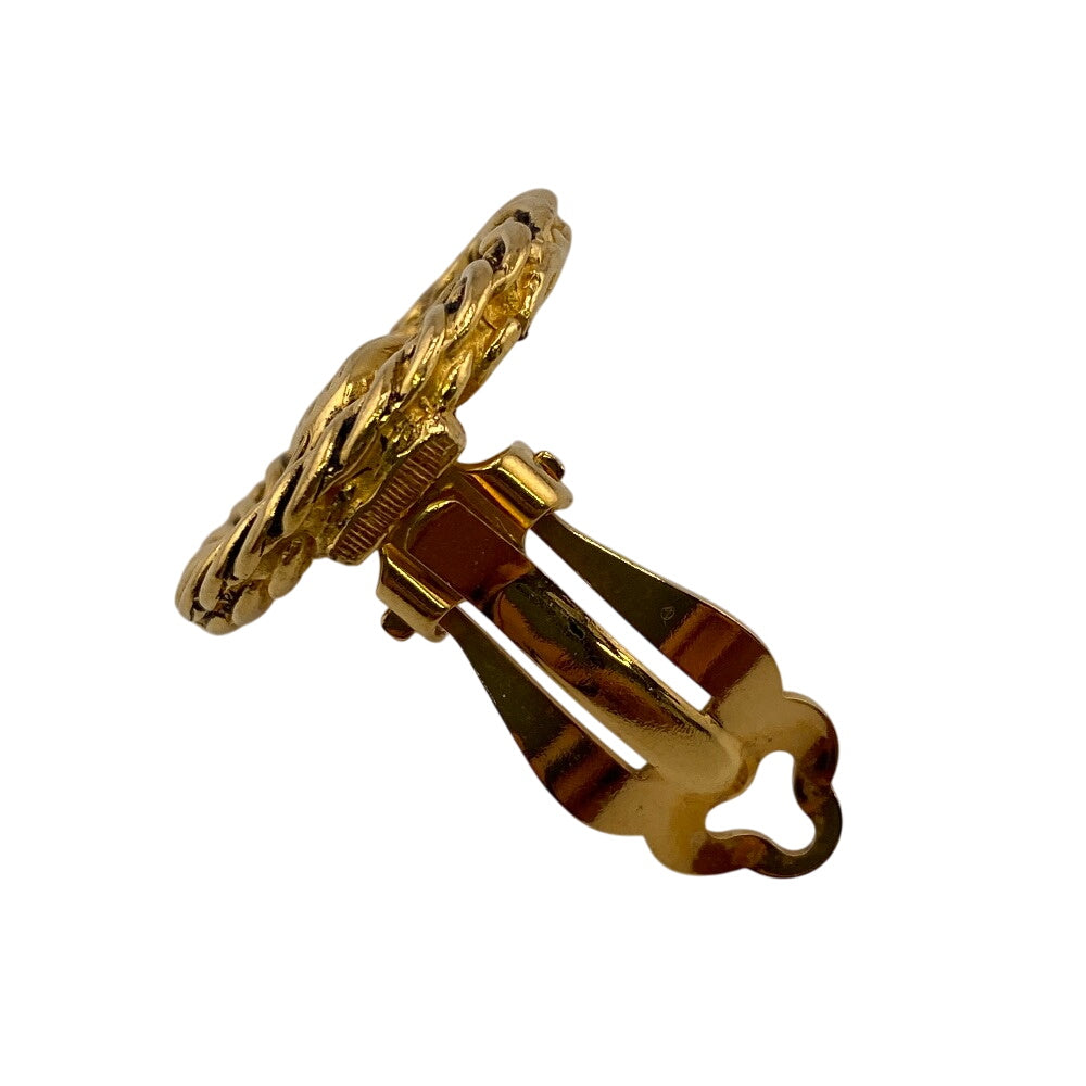 CHANEL Earring Gold Plated gold 2190 COCO Mark Women Used Authentic