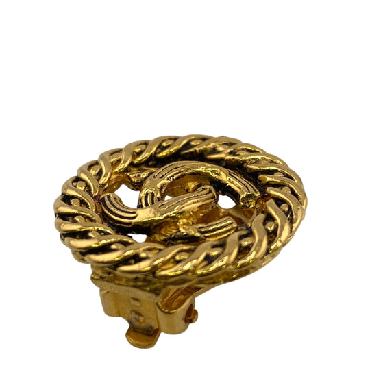 CHANEL Earring Gold Plated gold 2190 COCO Mark Women Used Authentic