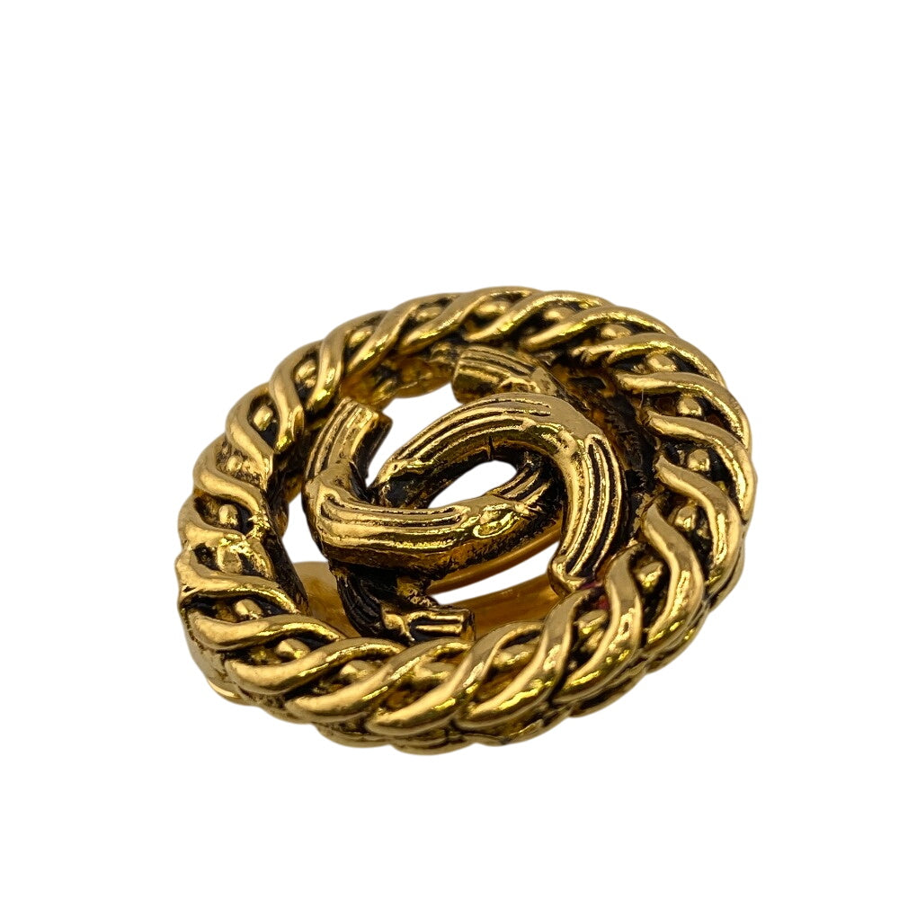 CHANEL Earring Gold Plated gold 2190 COCO Mark Women Used Authentic