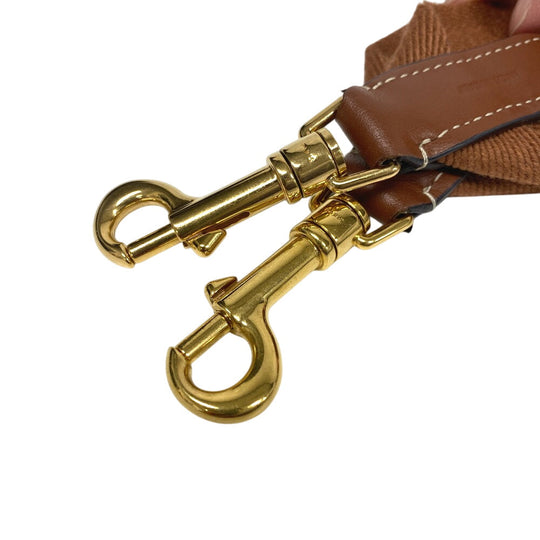 CELINE Shoulder strap Canvas, Leather Brown logo Women Used Authentic