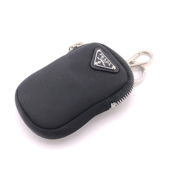 PRADA Accessory pouch Nylon black Tessuto Triangle Women Used Authentic
