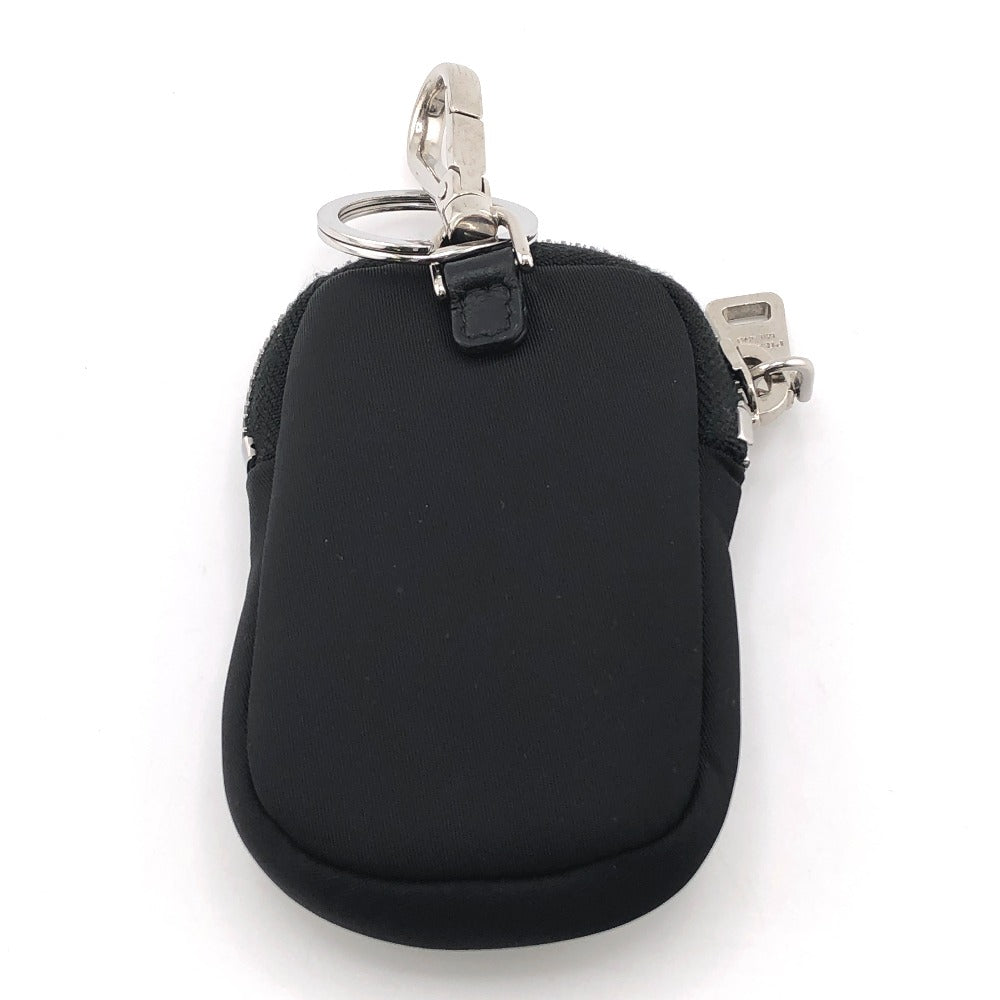 PRADA Accessory pouch Nylon black Tessuto Triangle Women Used Authentic