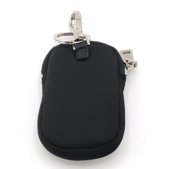 PRADA Accessory pouch Nylon black Tessuto Triangle Women Used Authentic
