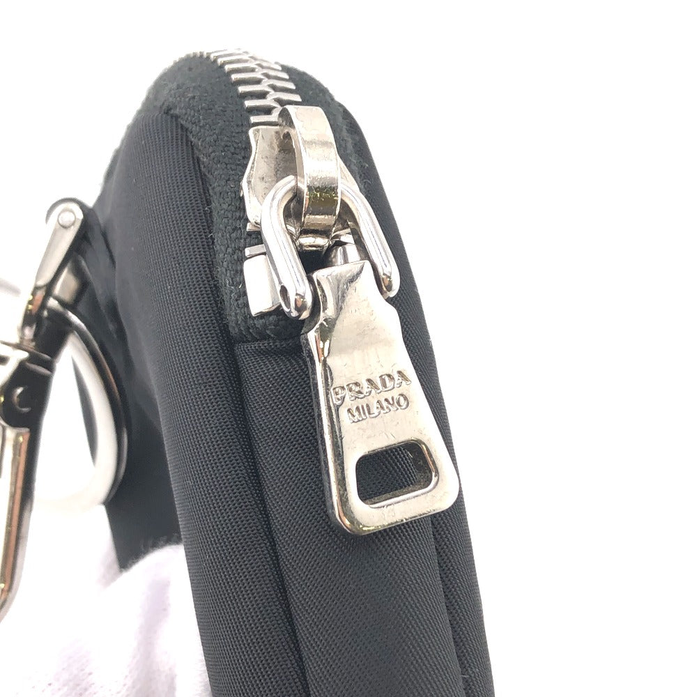 PRADA Accessory pouch Nylon black Tessuto Triangle Women Used Authentic