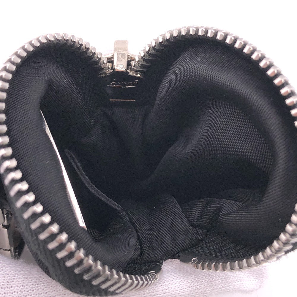 PRADA Accessory pouch Nylon black Tessuto Triangle Women Used Authentic