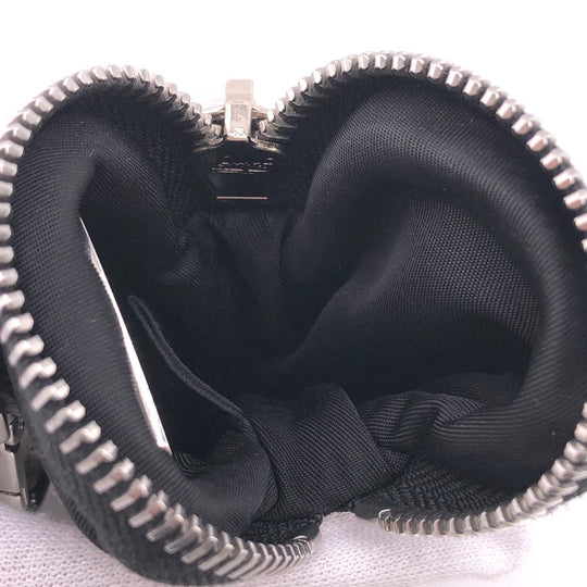 PRADA Accessory pouch Nylon black Tessuto Triangle Women Used Authentic