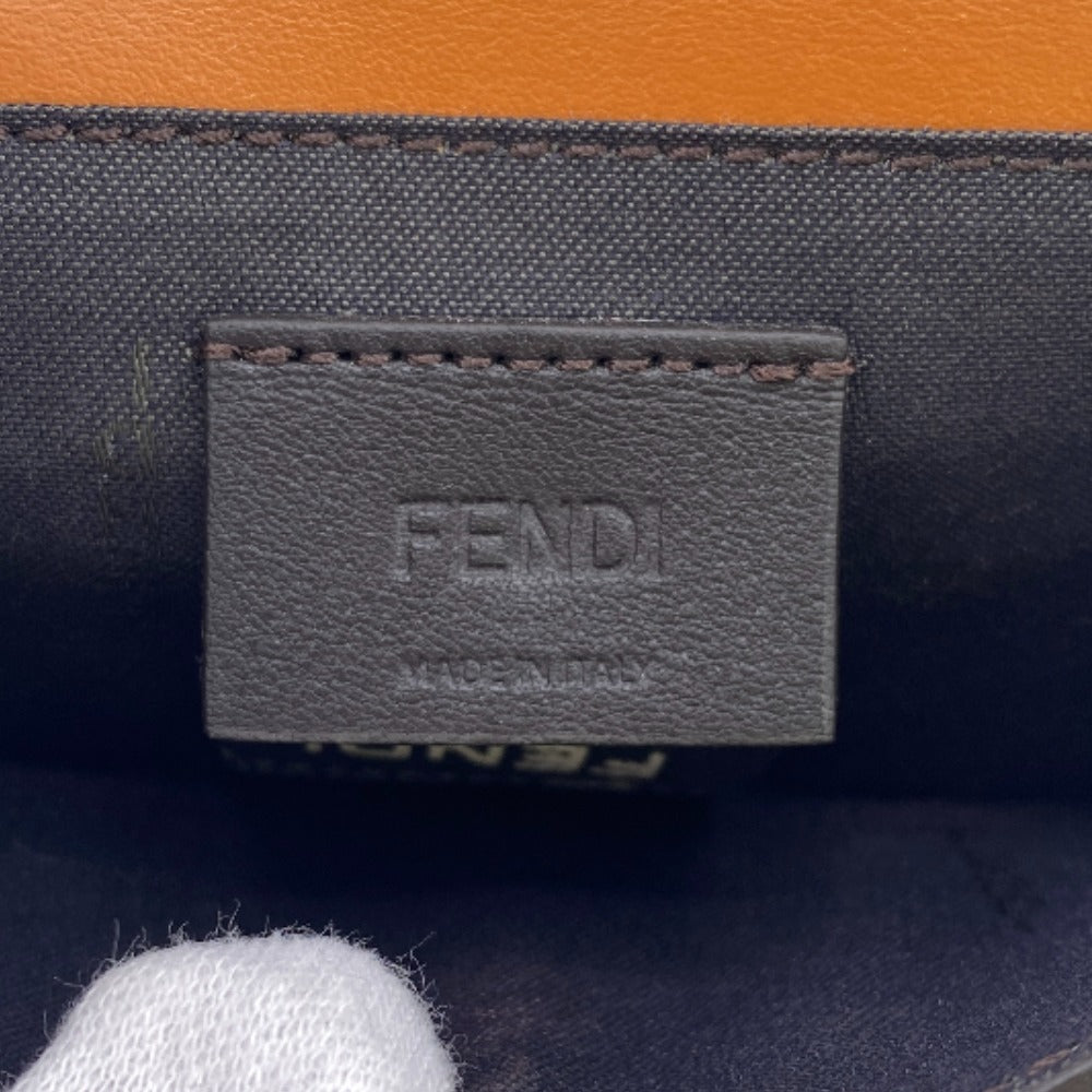 FENDI Coin case 8M0423 leather Brown mens(Unisex) Used Authentic