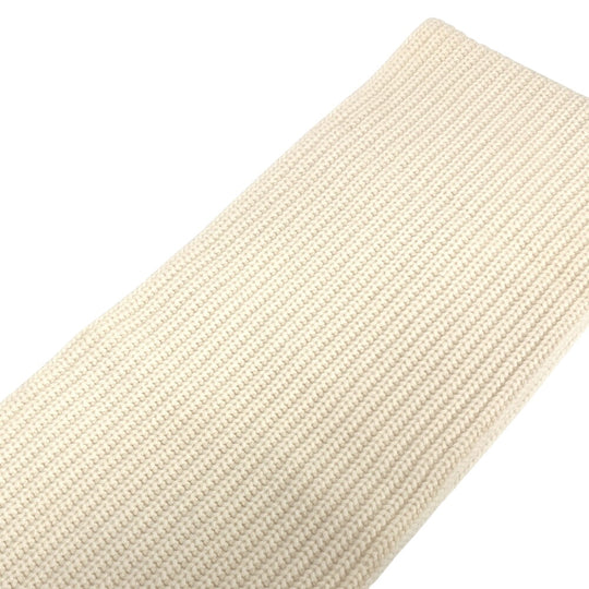 FENDI Scarf FXT352 wool white logo Women Used Authentic