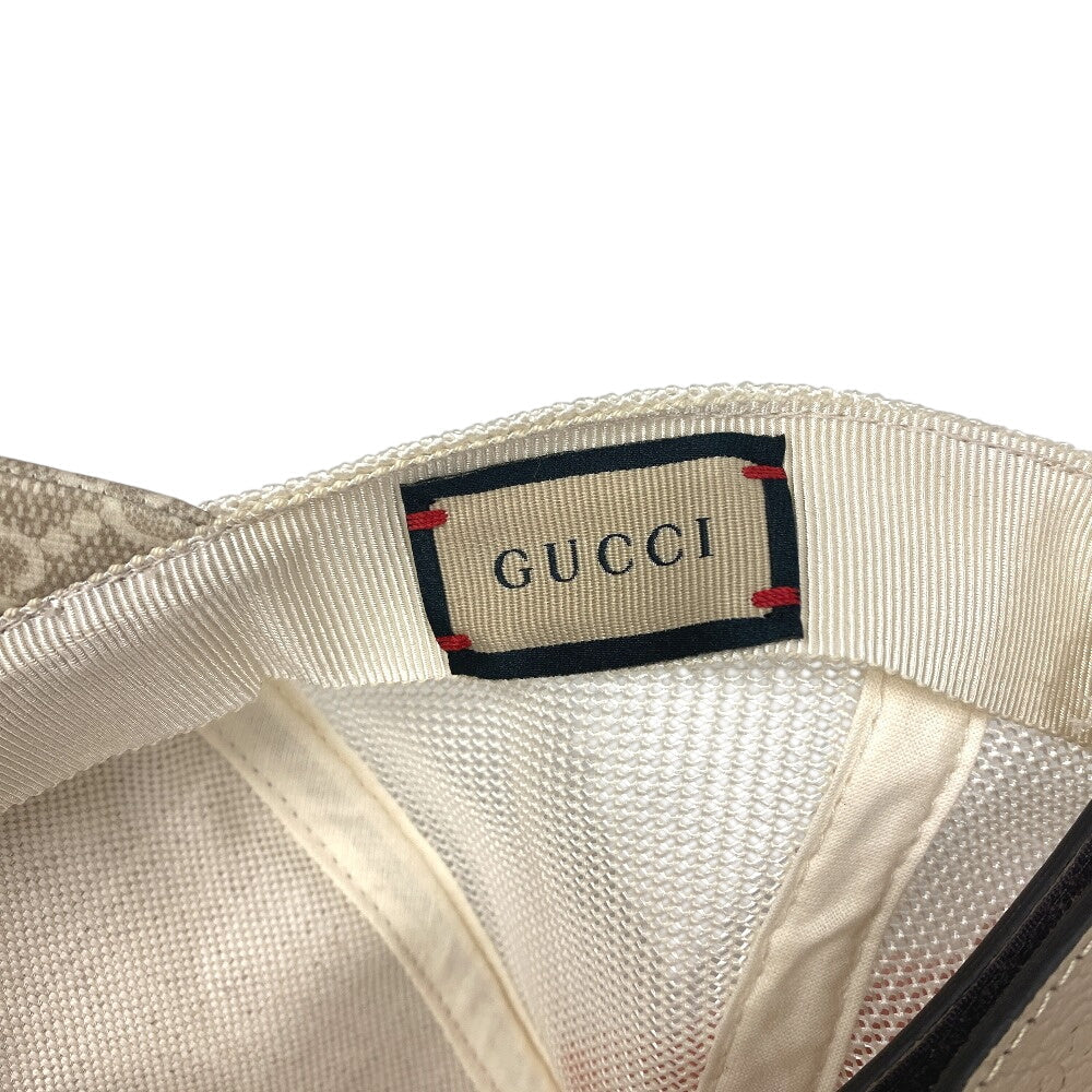 GUCCI cap 696854 Cotton, Polyester beige GG Supreme Women XS Used Authentic