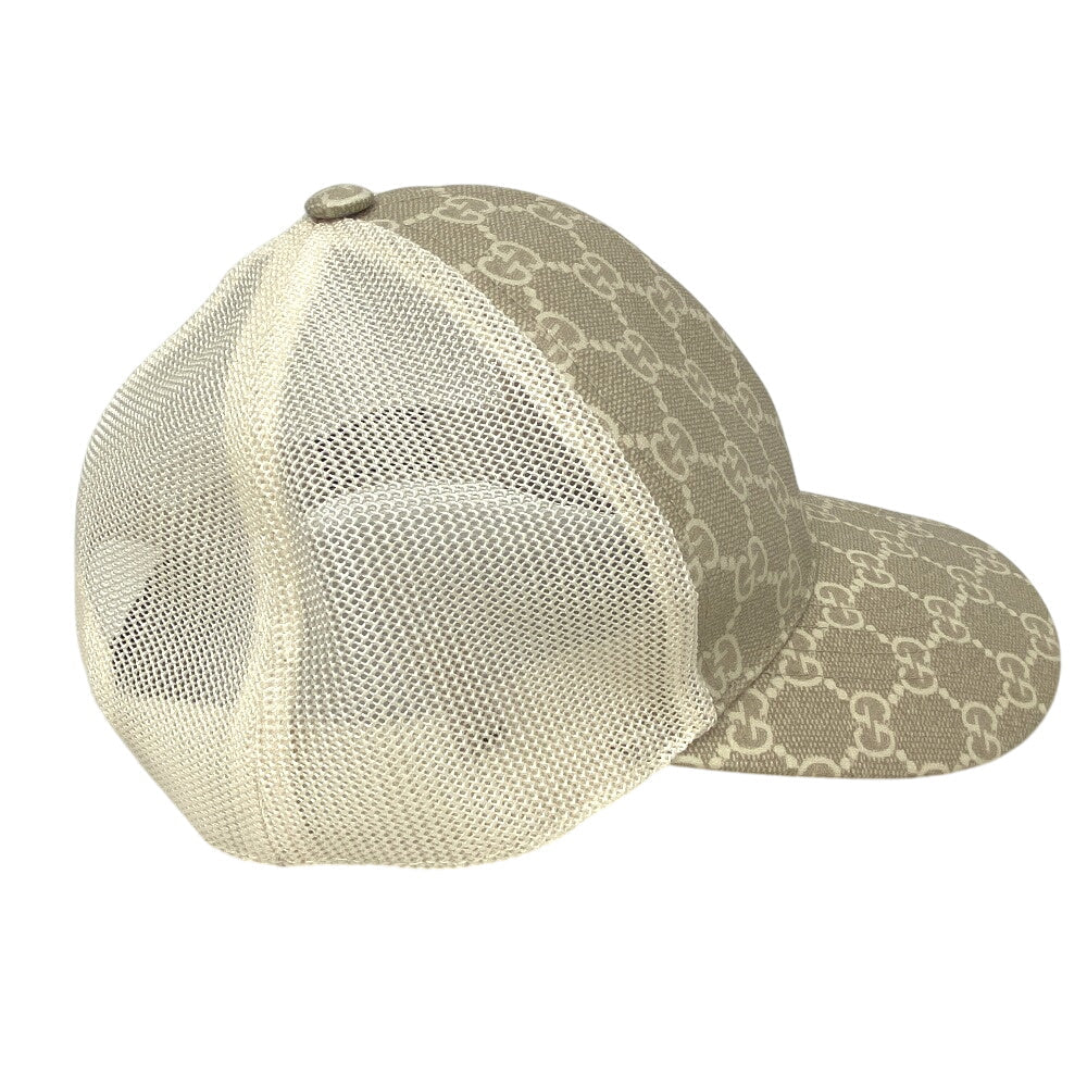 GUCCI cap 696854 Cotton, Polyester beige GG Supreme Women XS Used Authentic