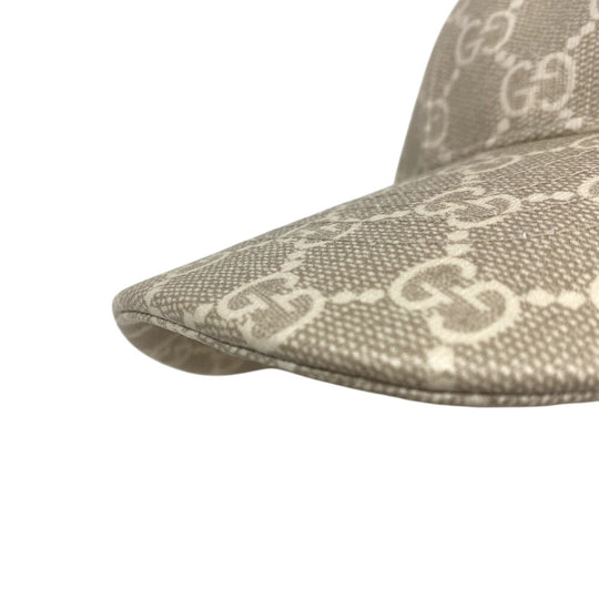GUCCI cap 696854 Cotton, Polyester beige GG Supreme Women XS Used Authentic