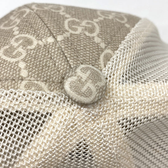 GUCCI cap 696854 Cotton, Polyester beige GG Supreme Women XS Used Authentic