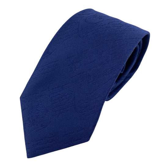 Berluti tie silk blue Calligraphy mens Used Authentic