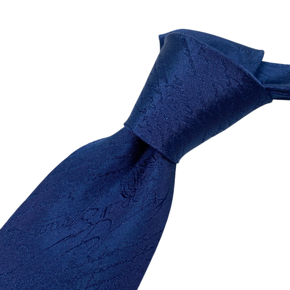 Berluti tie silk blue Calligraphy mens Used Authentic